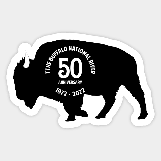 Buffalo National River 50th Anniversary Sticker by Arkansas Shop